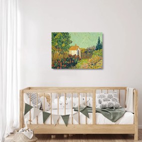 Tablou pe sticlă - Imitator of Vincent van Gogh, Landscape, reproducere (70x50 cm)