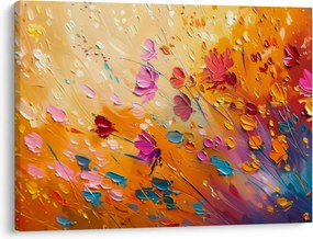 Tablou - Pictură flori colorate (70x50 cm)