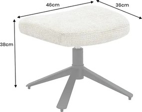 Taburetele/ Suport pentru picioare CLOUD tesatura structurata bej sampanie