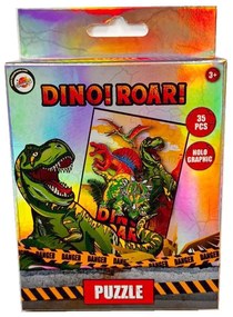 Dinozaur Roar puzzle mini holografie, 35 de piese