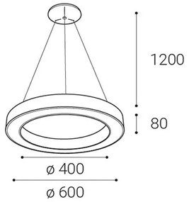 Lustră LED dimabilă pe cablu SATURN LED/50W/230V 3000K/4000K alb LED2
