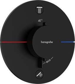 Baterie cada-dus termostatata Hansgrohe ShowerSelect Comfort S finisaj negru mat fara corp ingropat