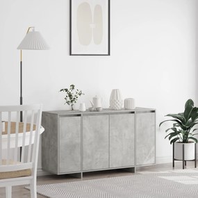 vidaXL Bufet gri din beton Beton gri Lemn prelucrat 135 x 41 x 75 cm