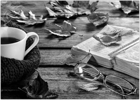 Tablou pe sticlă - O zi liniștită de toamnă (70x50 cm)