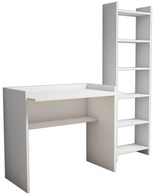 Masă PC cu raft Konrad (Alb). 1088202