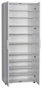 Dulap Multifunctional Adore Porto, 2 usi, 8 rafturi, Alb, 76 x 187 x 36 cm