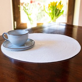 Suport de farfurie Altom Straw alb, diametru 38 cm, set de 4 buc.