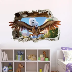 Autocolant de perete "Singuri acasă" 70x50 cm