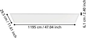 Eglo 901494 - Panou LED aplicat MORADILLO LED/33W/230V 120 x 30 cm alb