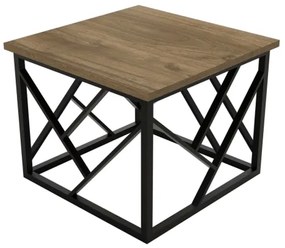 Măsuță de cafea WODA 42x53 cm maro/neagră