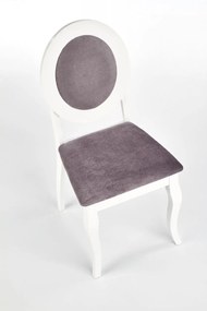 Scaun Barock material gri alb
