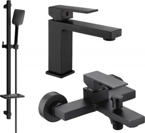 Mexen Uno DQ62 set pentru cadă, negru - 71403DQ62-70