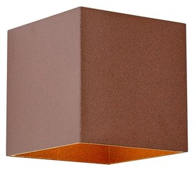 Lampă de perete de exterior maro ruginiu, inclusiv LED, IP65, cu funcție de reglare a intensității luminoase și solară - Charlene