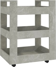 vidaXL Cărucior de bucătărie gri beton 60x45x80 cm lemn prelucrat