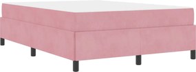 vidaXL Cadru de pat cu saltea Roz 160 x 200 cm țesătură
