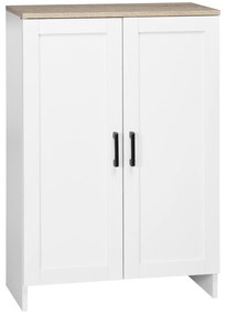HOMCOM Bufet mobilier bucătărie depozitare cu placard cu uși și rafturi reglabile, 60 x 30 x 90 cm, alb | Aosom Romania