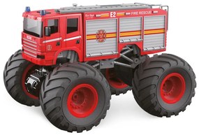 Mașină de pompieri teleghidată roșie/neagră