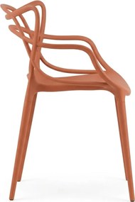Scaun de masa KATO din plastic, teracota