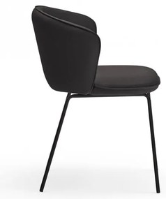 Set de scaune de sufragerie negru 2 buc. tapițat Add – Teulat