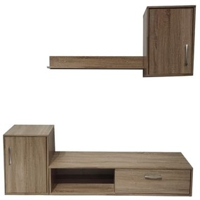 Ansamblu comoda TV Ranian melamin sonoma 130x36x27.5 cm