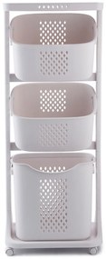 Set coșuri universale 4Home TRIS, pe rotile, 3 nivele, 3 etaje