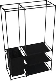 Raft multifuncţional pentru dulap, negru, ASKOT