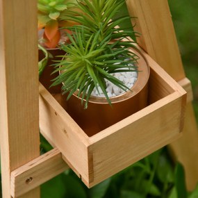Outsunny Vaza pentru Plante ridiate cu Morisca si Casuta din lemn