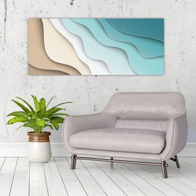 Tablou abstract cu plaja mării (120x50 cm)