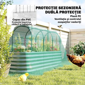 Outsunny Strat Înălțat de Grădină cu Seră și Jardinieră | Aosom Romania