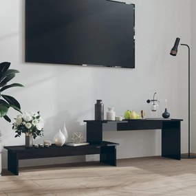 Comoda TV, negru extralucios, 180x30x43 cm, PAL 1, negru foarte lucios