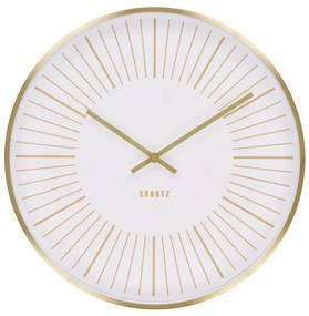 Ceas de perete Takamaka, aluminiu, auriu, silențios 40 cm