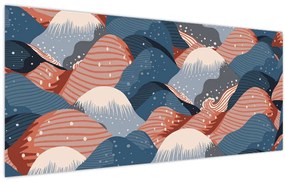 Tablou - Valuri japoneze (120x50 cm)