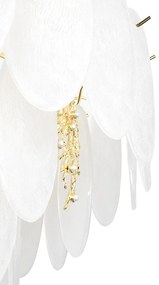 Lustra suspendata metal auriu si sticla CLARA 80