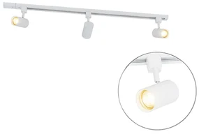 Sistem de iluminat inteligent cu șină albă, monofazat, cu 3 lumini, inclusiv Wifi GU10 - Iconic Jeana