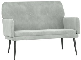 Banca, gri deschis, 108x79x79 cm, catifea