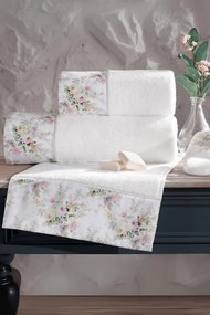 Set cadou de prosoape și prosop de corp FINOLA, 3 buc Alb / White Set (prosop mic 30x50cm, prosop 50x100cm, prosop de corp 75x150cm)
