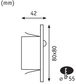 Corp de iluminat cu senzor pentru scări Paulmann 93133 LED/1,2W EDGE 230V alb