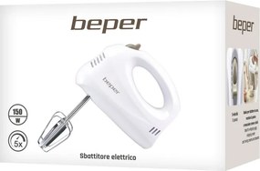 Mixer Beper BP.304, 150 W, 5 viteze, buton de eliberare a paletelor, alb