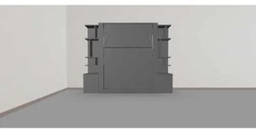 Set pat rabatabil dublu (150X200), 2 biblioteci 50 cm - NOVA SMALL BOOKCASES SET