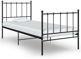 324949 vidaXL Cadru de pat, negru, 100x200 cm, metal