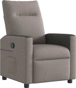 vidaXL Fotoliu rabatabil, gri taupe, material textil