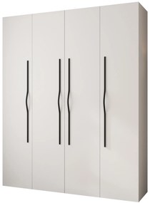 Dulap de haine 200 cm Carmela 40-2 (alb + Negru). 1126585