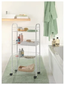 Raft mobil din metal alb 41x84 cm Pisa - Metaltex