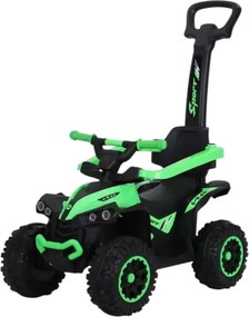 ATV pentru copii si bebe NOVOKIDS™ Little Beast, Cu melodii si lumini, Maner de impins pentru parinti detasabil, Functie trotineta fara pedale,