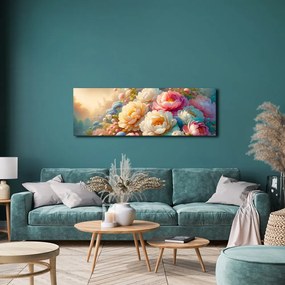 Tablou flori delicate în nuanțe pastelate