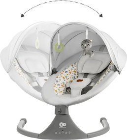 Leagăn cu vibrații și sunete pentru bebeluși 2 în 1 KINDERKRAFT LUMI gri deschis