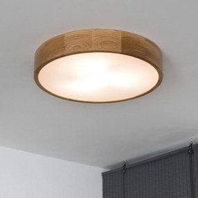 Brilagi - Plafonieră LED RGBW dimabilă CARVALHO, 3xE27/9W/230V, Wi-Fi, stejar, Ø 47,5 cm