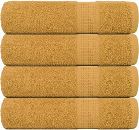 vidaXL Prosoape de duș, FROGN, 4 buc., aurii, 70x140 cm, 360 g/m²