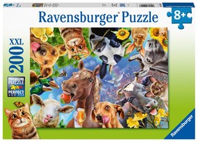 PUZZLE PORTRET CU ANIMALE, 200 PIESE - RAVENSBURGER (RVSPC12902)