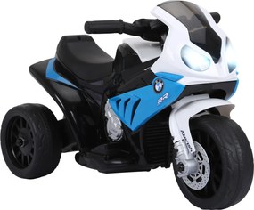 HOMCOM Motocicletă Electrică pentru Copii 18-36 Luni cu Licență BMW, 6V, 3 Roți, Faruri, Muzică, 2,5 km/h, Max 20kg, Albastru | Aosom Romania